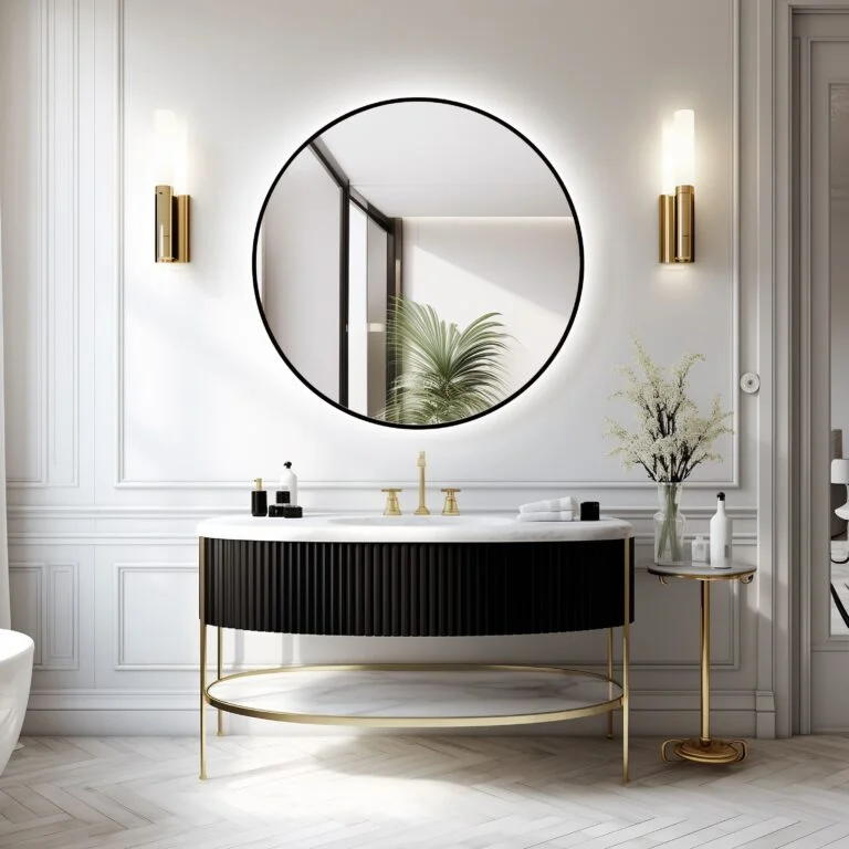 LED-Spiegel Ares Gold / Black